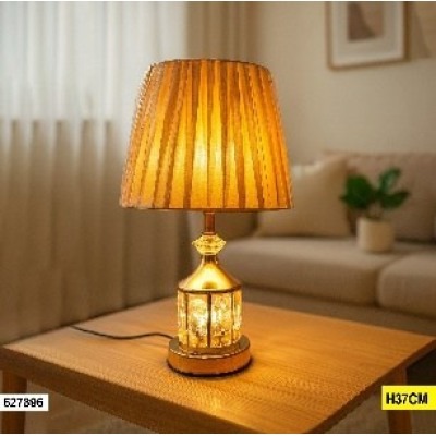 Abat-jour Lampe Plissée Cristal Ambré – Modèle 627896 (37 cm)