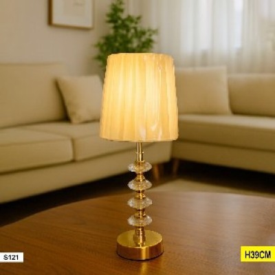 Abat-jour Lampe Cristal Doré – Modèle S121 (39 cm)