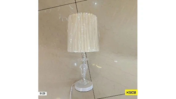 Abat-jour Lampe Classique Cristal Plissée – Modèle S120 (39 cm)