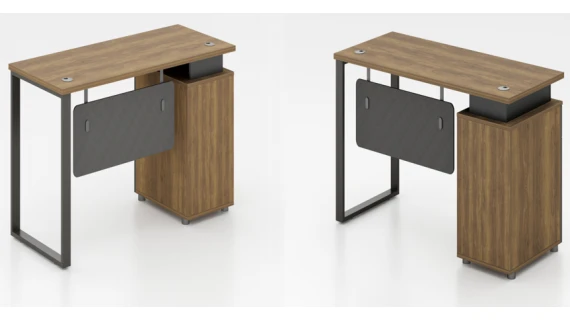 Bureau Exécutif Professionnel OZ-9116-14 – 1400×700 mm, Plateau MFC 25 mm avec Retour Latéral, Gestion de Câbles Intégrée