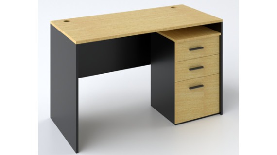 Bureau de Travail Moderne avec Caisson Intégré | Design Élégant & Fonctionnel OZ-7001-12