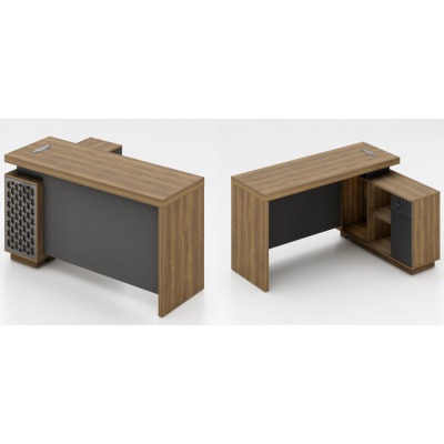 Bureau Exécutif Professionnel 1800×800 mm avec Retour – MFC 50 mm et Passe-Câbles | Modèle OZ-9111-18