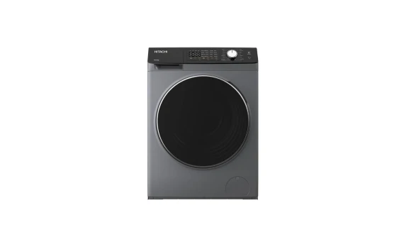 Machine à Laver HITACHI 9 KG Inverter Gris/Noir – 1400 tr/min, Classe 5 Étoiles + Fer à Repasser Offert | Modèle BD904HVOS