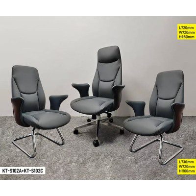 Ensemble Fauteuil de Bureau Ergonomique Noir Mat – KT-S102A + KT-S102C