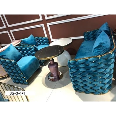 Salon 5 Places OS-3+1+1 (Bleu Turquoise)