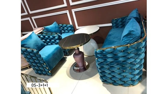 Salon 5 Places OS-3+1+1 (Bleu Turquoise)