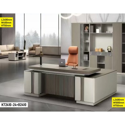 Table Bureau de Direction avec Bibliothèque – KT2410-24 + B2410