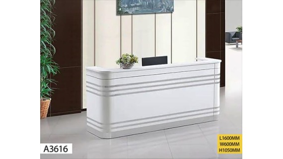 Table de Réception A3616 Gris – Mobilier d’Accueil Professionnel 160×60×105 cm