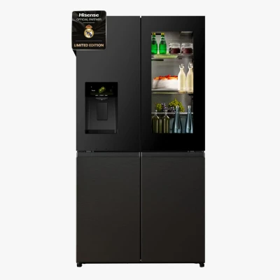 Réfrigérateur HISENSE Side by Side 4 Portes 617 L – Noir – Distributeur d’Eau & Glaçons, Wi-Fi – RQ9P600GTL – Image 5