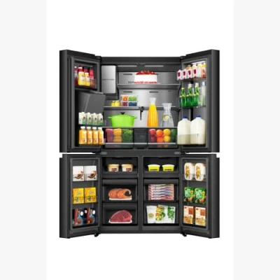Réfrigérateur HISENSE Side by Side 4 Portes 617 L – Noir – Distributeur d’Eau & Glaçons, Wi-Fi – RQ9P600GTL – Image 6