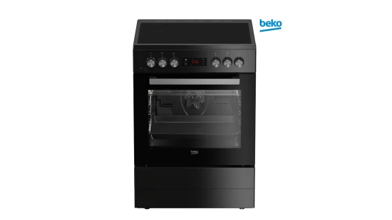 Cuisinière BEKO Induction 60x60 – 4 Feux + Four Électrique Classe A – FSM6730SBCS Noir