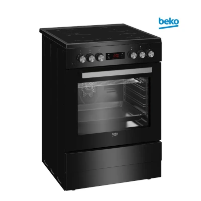 Cuisinière BEKO Induction 60x60 – 4 Feux + Four Électrique Classe A – FSM6730SBCS Noir – Image 2