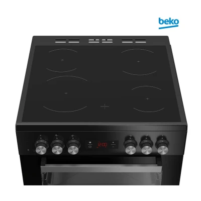 Cuisinière BEKO Induction 60x60 – 4 Feux + Four Électrique Classe A – FSM6730SBCS Noir – Image 3