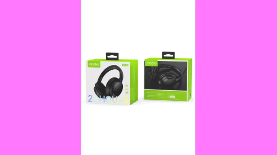 Casque Modio WB-01 Sans Fil Noir – Son HD, Longue Autonomie, Commandes Multifonctions, Casque Bluetooth Confortable – Image 3