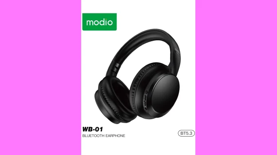 Casque Modio WB-01 Sans Fil Noir – Son HD, Longue Autonomie, Commandes Multifonctions, Casque Bluetooth Confortable