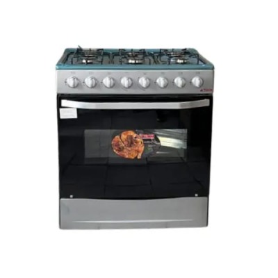 Cuisinière ASTECH 6 Feux 80×60 cm – Gaz avec Four Inox CIS86MS