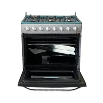 Cuisinière ASTECH 6 Feux 80×60 cm – Gaz avec Four Inox CIS86MS – Image 4