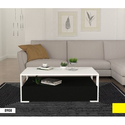 Table TV B908 en noir et blanc, design moderne et élégant