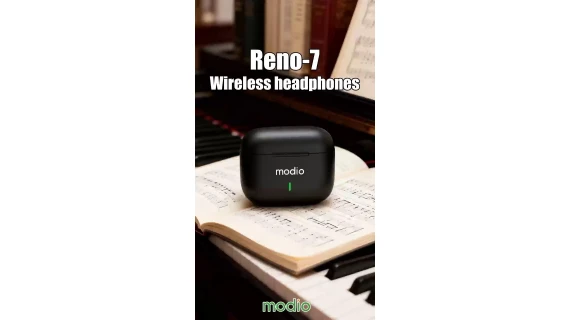 AirPods MODIO RENO-7 – Écouteurs Sans Fil Bluetooth, Son HD, Micro Clair, Autonomie Longue Durée, Boîtier Recharge Compact – Image 4