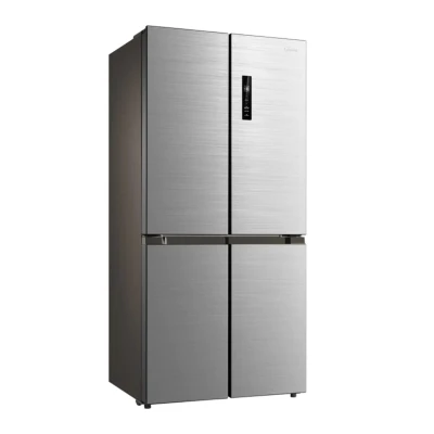 Réfrigérateur Midea Side by Side 632L gris avec 4 portes et écran tactile