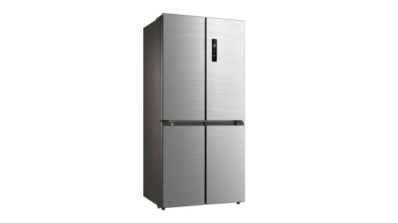 Réfrigérateur Midea Side by Side 632L gris avec 4 portes et écran tactile
