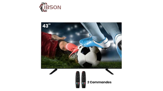 Téléviseur IBSON 43 pouces Smart Android avec écran LED et télécommandes