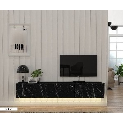 T607 Table TV Noir 1600 mm
