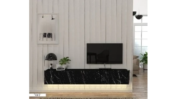 T607 Table TV Noir 1600 mm