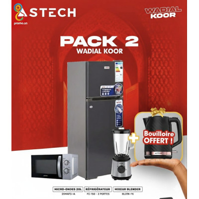 Photo du Pack 2 Wadial Koor avec cuisinière électrique, micro-ondes et mixeur blender