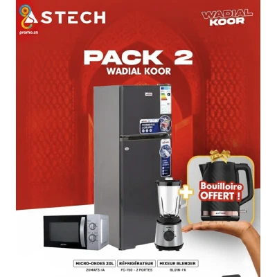 Photo du Pack 2 Wadial Koor avec cuisinière électrique, micro-ondes et mixeur blender