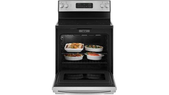 Cuisinière Électrique GE Profile 30″ JB645RKSS – Haute Gamme, Four Multifonction, Design Inox & Performance Professionnelle – Image 5