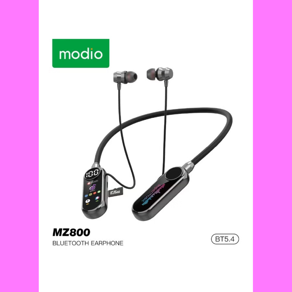Photo du casque MODIO MZ800 sans fil en noir avec un design moderne et robuste