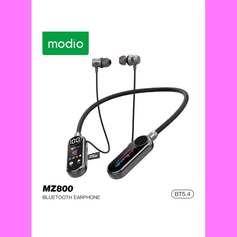 Photo du casque MODIO MZ800 sans fil en noir avec un design moderne et robuste