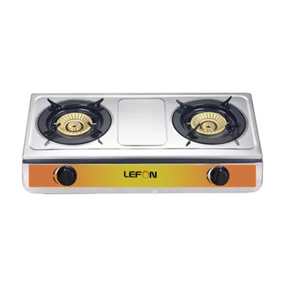Plaque à Gaz Lefon 2 Feux LFGS3221 Gris – Brûleurs Puissants et Panneau Verre Résistant