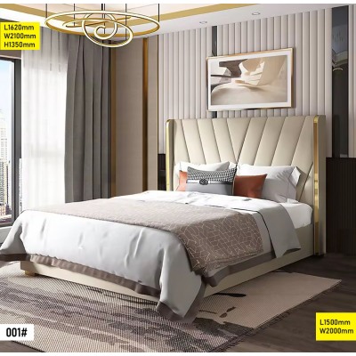 Lit 1.50M Double 150×200 cm Design Moderne 001# – Lit Confortable et Résistant pour Chambre Adulte