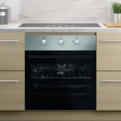 Four encastrable électrique Kumtel B66SF2(MT) 60x60 cm, inox, avec porte double vitrage amovible et éclairage intérieur puissant
