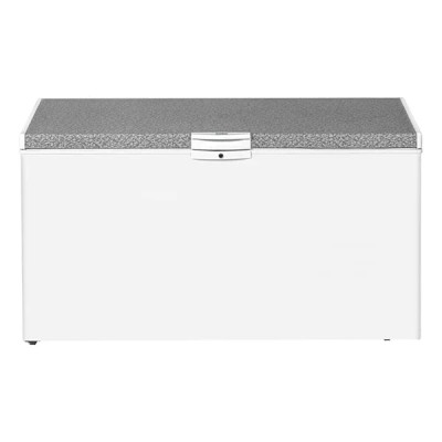 Congélateur horizontal BEKO HS530 600L en acier inoxydable avec couvercle équilibré et paniers de rangement amovibles