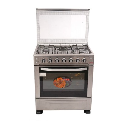 Cuisinière ASTECH 5 Feux 80×60 cm – Gaz avec Four Inox Full Option