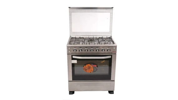 Cuisinière ASTECH 5 Feux 80×60 cm – Gaz avec Four Inox Full Option