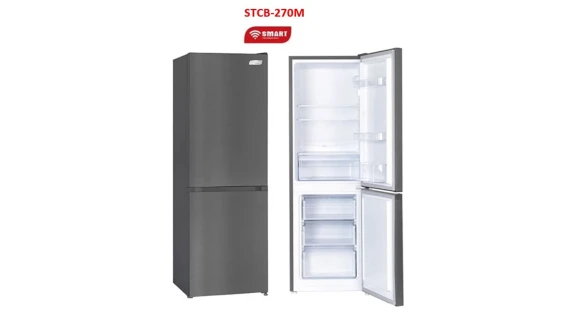 Réfrigérateur Smart Technology 157L Gris STCB270M – Combiné 3 Tiroirs Économique
