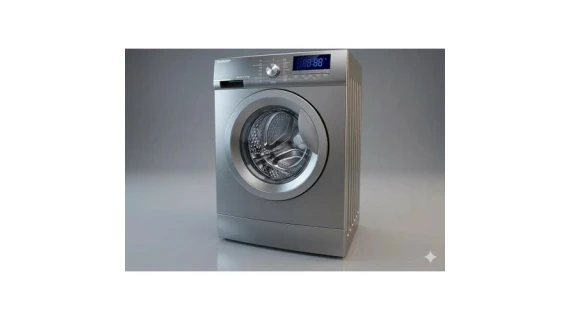 Machine à laver Sharp FEI712DLZ-S 7kg en argent avec un écran LED et une capacité de 7 kg