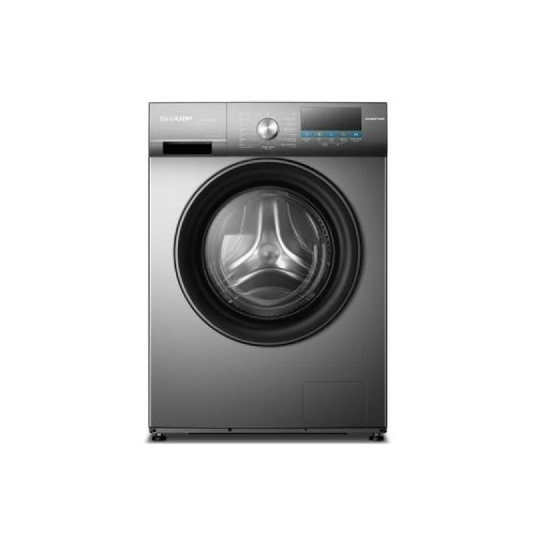 Machine à laver Sharp FEI812DLZ-S - 8 kg, couleur Silver/Gris, design moderne et compact