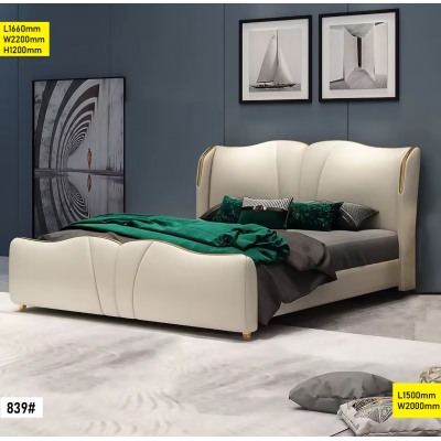 Lit 1.50M design moderne avec tête de lit élégante et structure solide