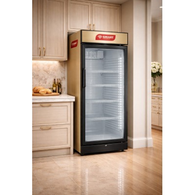Réfrigérateur vitrine SMART TECHNOLOGY 380L avec porte vitrée et 5 étagères