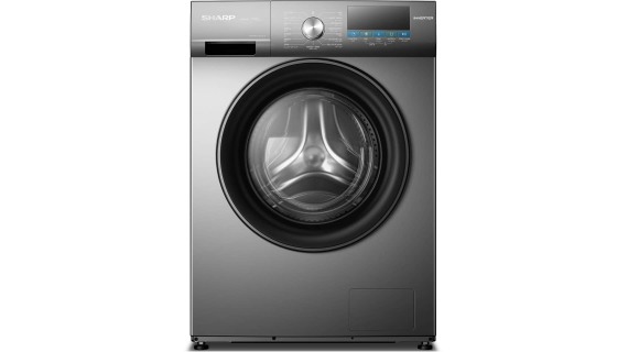 Machine à laver SHARP 7KG Inverter ES-FEI712DLZS en gris argenté avec chargement frontal