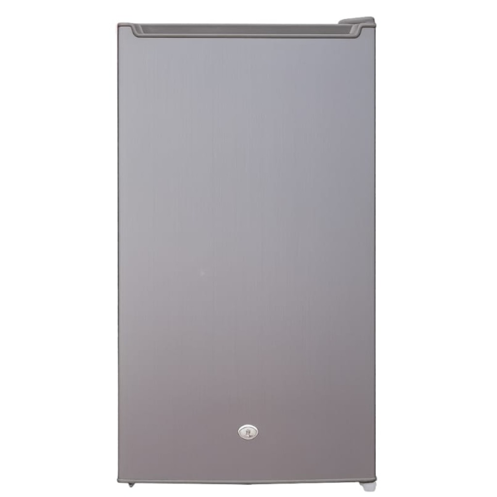 Réfrigérateur bar Smart Technology 90L en gris avec une porte, compact et moderne