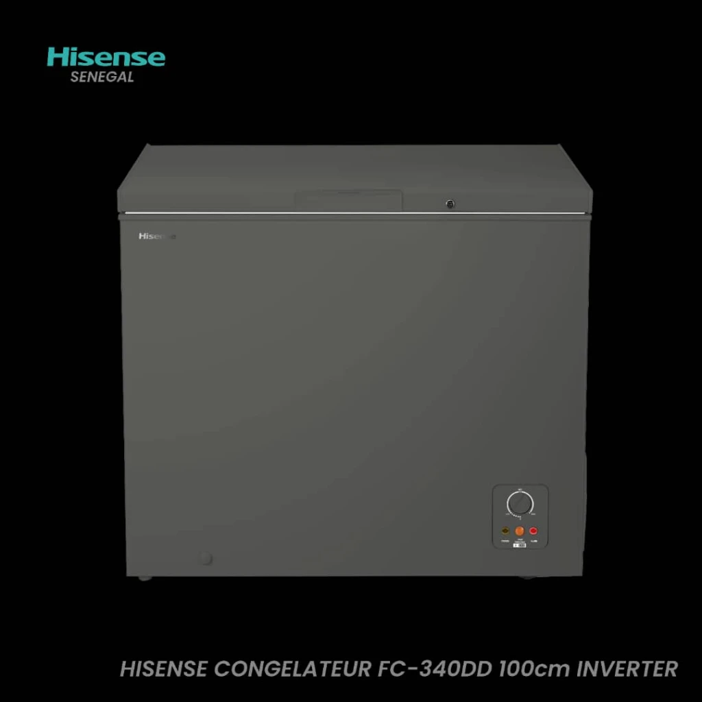 Congélateur horizontal Hisense 340L Inverter FC-340DD en gris