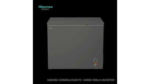 Congélateur horizontal Hisense 340L Inverter FC-340DD en gris