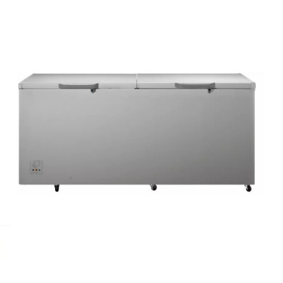Congélateur horizontal Hisense 660L gris avec roues intégrées