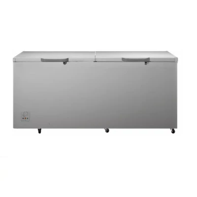 Congélateur horizontal Hisense 660L gris avec roues intégrées